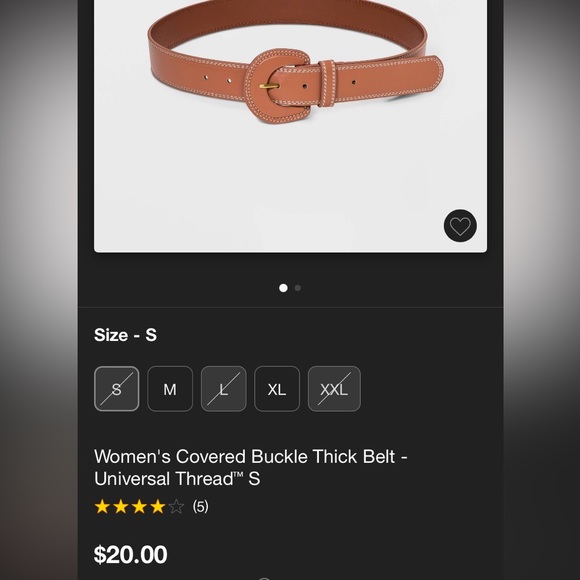 Women's Covered Buckle Thick Belt - Universal Thread™ - Picture 3 of 3